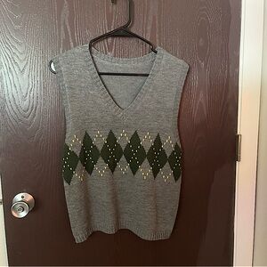 Yellow and green sweater vest